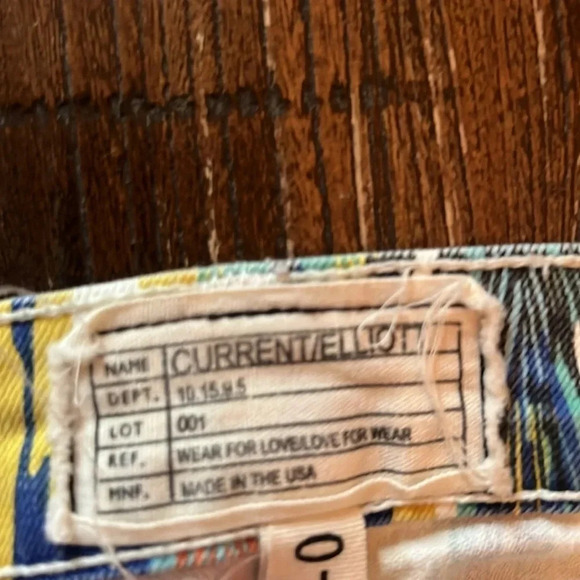 Current/Elliott The Stiletto Skinny Legging Jeans Multi Arrow Print Size 29 - Picture 5 of 10